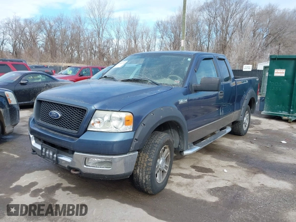 2005 Ford F-150 XLT with VIN 1FTPX14555FA52444, listed as a IAAI auction lot 41604545 with 209,297 mi miles. Bid and sale history available at carsss.com. Image 2.