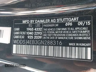 2016 Mercedes-Benz CLA 250 with VIN WDDSJ4EB3GN288316, listed as a IAAI auction lot 41894983 with 84,930 mi miles and . Bid and sale history available at DreamBid. Image 9.
