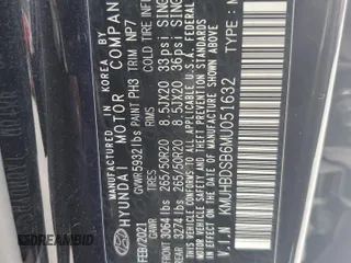2021 Genesis GV80 with VIN KMUHBDSB6MU051632, listed as a Copart auction lot 56146815 with 32,288 mi miles and Salvage title. Bid and sale history available at DreamBid. Image 13.