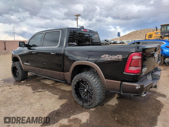 2021 Ram 1500 Longhorn with VIN 1C6SRFKT8MN504868, listed as a Copart auction lot 54559405 with 60,346 mi miles and Salvage title. Bid and sale history available at DreamBid. Image 2.