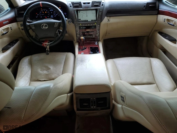 2008 Lexus LS 460 with VIN JTHBL46F385070186, listed as a Copart auction lot 67214584 with 118,244 mi miles and Salvage Title. Bid and sale history available at carsss.com. Image 8.