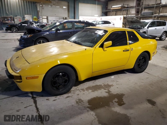 1984 Porsche 944 with VIN WP0AA0946EN455839, listed as a Copart auction lot 44537605 with 91,578 mi miles and Non Repairable. Bid and sale history available at carsss.com. Image 1.