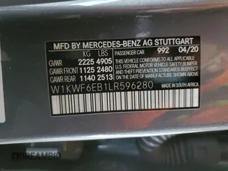 2020 Mercedes-Benz C 43 AMG z VIN W1KWF6EB1LR596280, wystawiony jako Copart lot #52338545 z przebiegiem 87 411 mil mil oraz Szkoda całkowita • Salvage title. Historia ofert i sprzedaży dostępna na DreamBid. Obrazek 14.