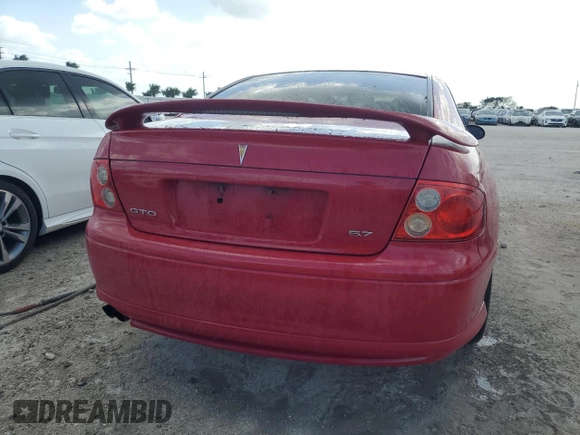 2004 Pontiac GTO with VIN 6G2VX12G14L315015, listed as a Copart auction lot 78708214 with Not Provided miles and Non Repairable. Bid and sale history available at DreamBid. Image 6.