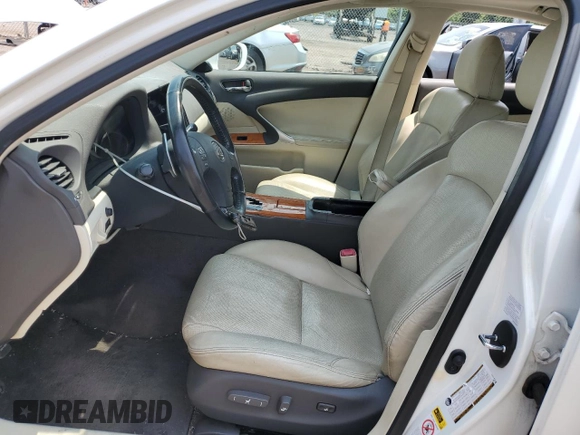 2009 Lexus IS 250 with VIN JTHCK262695029464, listed as a Copart auction lot 58056685 with Not provided miles and Salvage title. Bid and sale history available at DreamBid. Image 7.