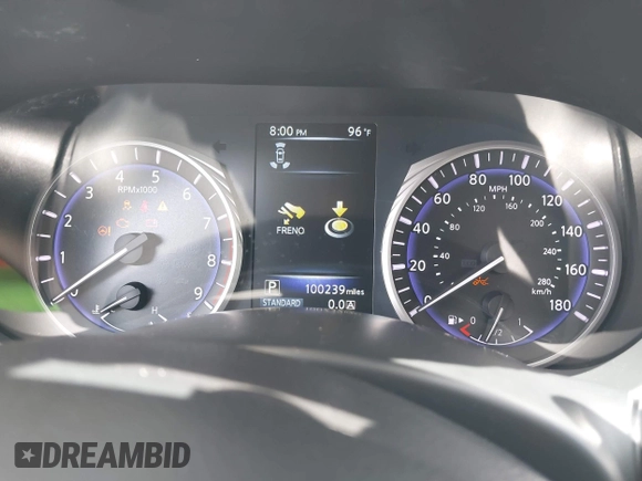 2017 Infiniti Q50 Signature Edition with VIN JN1EV7AP5HM741649, listed as a IAAI auction lot 42500627 with 100,239 mi miles and . Bid and sale history available at DreamBid. Image 7.