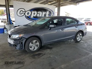 2015 Honda Civic LX z VIN 2HGFB2F55FH555115, wystawiony jako Copart lot #60337945 z przebiegiem 107 520 mil mil oraz Szkoda całkowita • Salvage title. Historia ofert i sprzedaży dostępna na DreamBid. Obrazek 1.