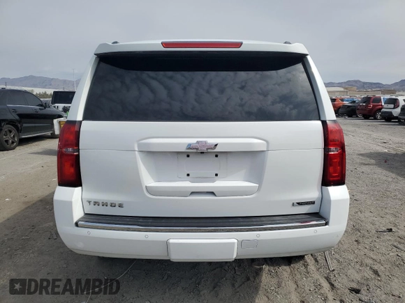 2018 Chevrolet Tahoe Premier with VIN 1GNSKCKC6JR195246, listed as a Copart auction lot 54887165 with 135,973 mi miles and Salvage title. Bid and sale history available at DreamBid. Image 6.