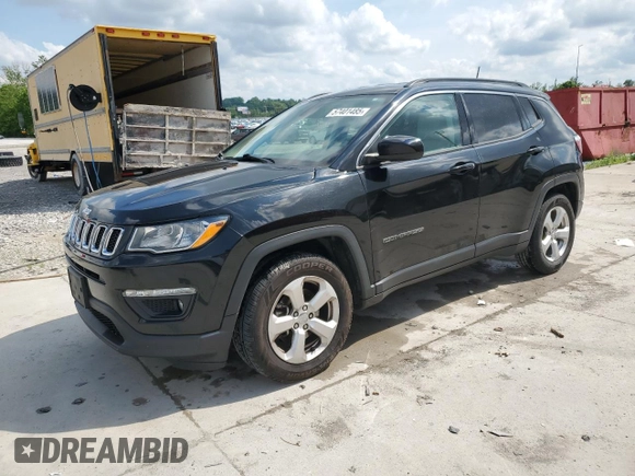 2017 Jeep Compass Latitude with VIN 3C4NJCBB0HT611440, listed as a Copart auction lot 57401485 with 128,319 mi miles and Salvage title. Bid and sale history available at DreamBid. Image 1.