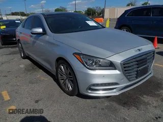 2018 Genesis G80 3.8L with VIN KMHGN4JE6JU230911, listed as a IAAI auction lot 41719560 with 112,265 mi miles. Bid and sale history available at carsss.com. Image 1.