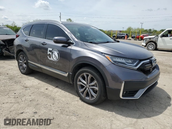 2022 Honda CR-V Touring with VIN 2HKRW2H92NH647904, listed as a Copart auction lot 55584905 with 89,911 mi miles and Salvage title. Bid and sale history available at DreamBid. Image 4.