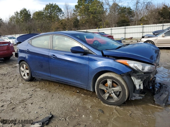 2013 Hyundai Elantra GLS PZEV with VIN KMHDH4AE1DU718243, listed as a Copart auction lot 44591405 with 213,850 mi miles and Clean Title. Bid and sale history available at carsss.com. Image 4.