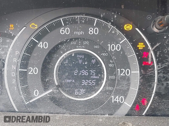 2014 Honda CR-V LX with VIN 3CZRM3H32EG702751, listed as a IAAI auction lot 41985534 with 219,675 mi miles. Bid and sale history available at carsss.com. Image 7.