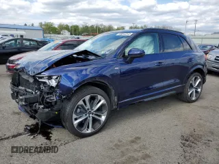 2022 Audi Q3 S line Premium Plus with VIN WA1EECF34N1019740, listed as a Copart auction lot 48642243 with 15,300 mi miles. Bid and sale history available at carsss.com. Image 1.