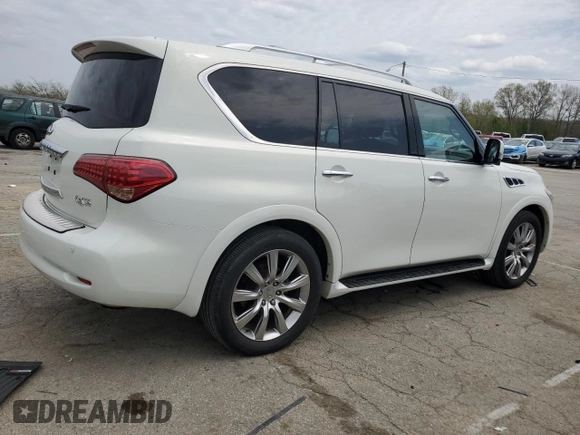 2011 Infiniti QX56 8-passenger z VIN JN8AZ2NC7B9300341, wystawiony jako Copart lot #52969675 z przebiegiem 146 118 mil mil oraz Szkoda całkowita • Salvage title. Historia ofert i sprzedaży dostępna na DreamBid. Obrazek 3.