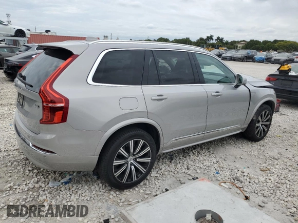 2024 Volvo XC90 Core Bright Theme with VIN YV4L12PK4R1202521, listed as a Copart auction lot 81630634 with 11,067 mi miles and Salvage Title. Bid and sale history available at carsss.com. Image 3.