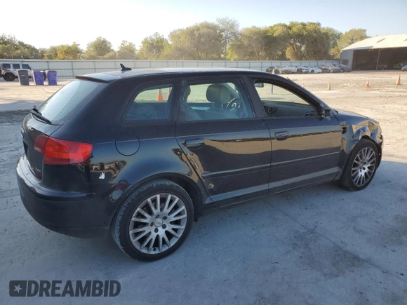 2007 Audi A3 with VIN WAUNF78P17A111284, listed as a Copart auction lot 80493094 with 200,950 mi miles and Clean Title. Bid and sale history available at carsss.com. Image 3.