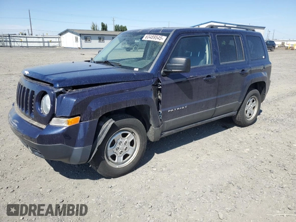 2015 Jeep Patriot Sport with VIN 1C4NJRBB1FD331824, listed as a Copart auction lot 63489545 with 79,392 mi miles and Salvage title. Bid and sale history available at DreamBid. Image 1.