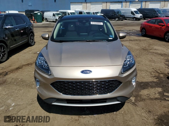 2020 Ford Escape Titanium with VIN 1FMCU9J90LUA49890, listed as a Copart auction lot 57228065 with 24,283 mi miles and Salvage title. Bid and sale history available at DreamBid. Image 5.