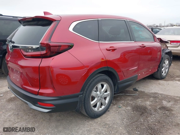 2022 Honda CR-V EX with VIN 2HKRW1H59NH405702, listed as a IAAI auction lot 41542120 with 21,227 mi miles. Bid and sale history available at carsss.com. Image 4.