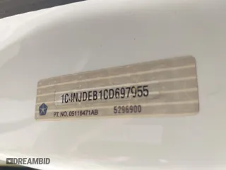 2012 Jeep Compass Latitude with VIN 1C4NJDEB1CD697955, listed as a IAAI auction lot 41655952 with 78,525 mi miles. Bid and sale history available at carsss.com. Image 9.