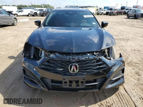 2025 Acura TLX w/A-Spec Package with VIN 19UUB6F53SA000588, listed as a Copart auction lot 46483245 with 5,417 mi miles and Salvage Title. Bid and sale history available at DreamBid. Image 5.