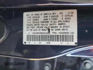 2006 Acura TL with VIN 19UUA66296A014252, listed as a Copart auction lot 48910725 with 259,371 mi miles and Salvage Title. Bid and sale history available at carsss.com. Image 12.