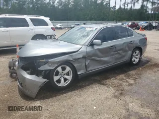 2008 BMW 5 Series 528i with VIN WBANU53528CT06591, listed as a Copart auction lot 64806784 with 208,345 mi miles and Salvage Title. Bid and sale history available at carsss.com. Image 1.