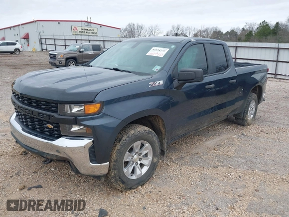 2020 Chevrolet Silverado 1500 Work Truck with VIN 1GCRYAEF7LZ181889, listed as a IAAI auction lot 41654233 with 129,594 mi miles and . Bid and sale history available at DreamBid. Image 2.