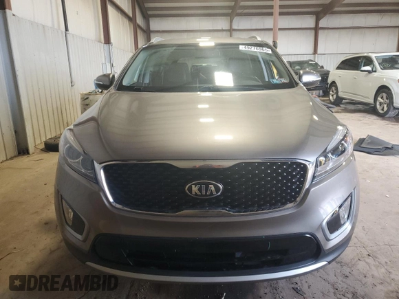 2016 Kia Sorento EX with VIN 5XYPHDA13GG039112, listed as a Copart auction lot 49276965 with 58,204 mi miles and Salvage Title. Bid and sale history available at carsss.com. Image 5.