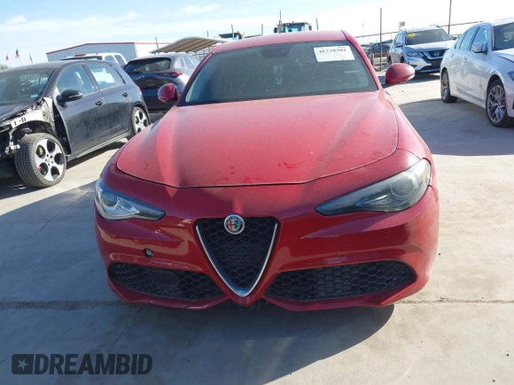 2018 Alfa Romeo Giulia with VIN ZARFAEBN8J7567620, listed as a IAAI auction lot 41738301 with 80,194 mi miles. Bid and sale history available at carsss.com. Image 12.