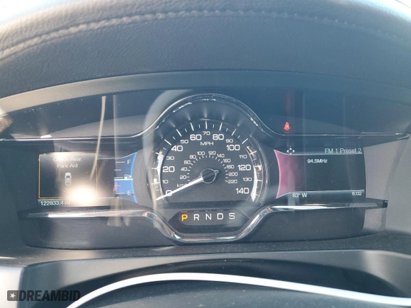 2014 Lincoln MKS with VIN 1LNHL9EK6EG604428, listed as a Copart auction lot 59758884 with 122,833 mi miles and Salvage Title. Bid and sale history available at carsss.com. Image 9.