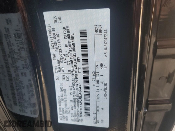 2024 Ford Bronco Black Diamond with VIN 1FMDE1AP3RLA66439, listed as a Copart auction lot 64542095 with 3,055 mi miles and Salvage title. Bid and sale history available at DreamBid. Image 13.