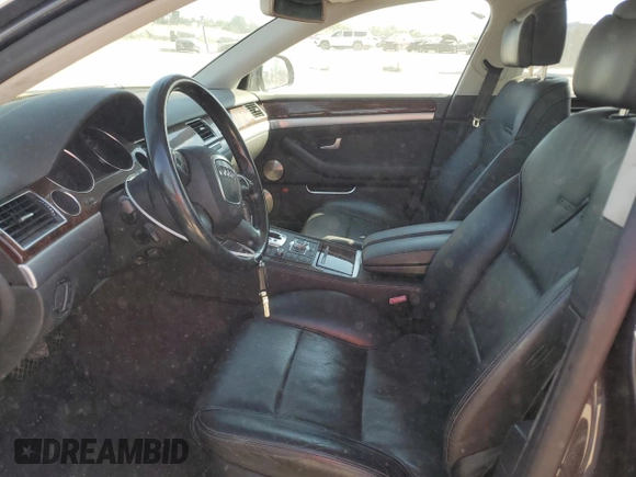 2008 Audi A8 L 4.2L with VIN WAUMV94E18N012943, listed as a Copart auction lot 43263135 with 57,266 mi miles and Clean Title. Bid and sale history available at carsss.com. Image 7.