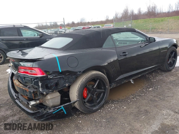 2015 Chevrolet Camaro LT with VIN 2G1FF3D31F9280047, listed as a IAAI auction lot 42025967 with 125,715 mi miles. Bid and sale history available at carsss.com. Image 4.