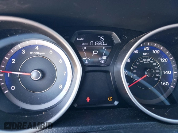 2013 Hyundai Elantra Coupe GS with VIN KMHDH6AE5DU015000, listed as a Copart auction lot 86736964 with 171,320 mi miles and Salvage Title. Bid and sale history available at carsss.com. Image 9.