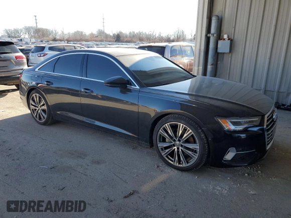 2019 Audi A6 Premium Plus with VIN WAUE8AF25KN126418, listed as a Copart auction lot 80232593 with 37,187 mi miles and Salvage Title. Bid and sale history available at carsss.com. Image 4.