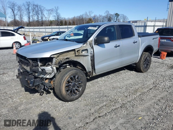 2019 Ford Ranger XL with VIN 1FTER4EH1KLA79875, listed as a Copart auction lot 45142505 with 108,654 mi miles and Salvage Title. Bid and sale history available at DreamBid. Image 1.