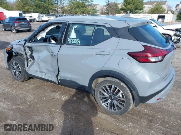 2023 Nissan Kicks SV with VIN 3N1CP5CV6PL484091, listed as a IAAI auction lot 41876944 with 10,243 mi miles and . Bid and sale history available at carsss.com. Image 3.