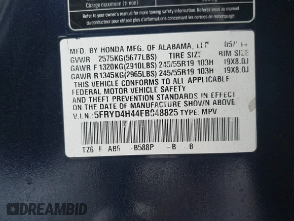 2014 Acura MDX Tech Pkg with VIN 5FRYD4H44EB048825, listed as a IAAI auction lot 41547038 with 92,592 mi miles. Bid and sale history available at carsss.com. Image 9.