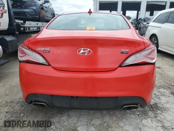 2014 Hyundai Genesis Coupe 2.0T with VIN KMHHT6KD8EU115387, listed as a Copart auction lot 75023754 with Not provided miles and Salvage title. Bid and sale history available at DreamBid. Image 6.