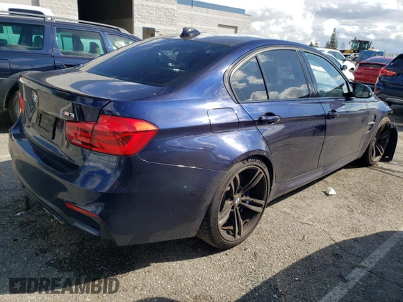 2016 BMW M3 with VIN WBS8M9C57G5D30360, listed as a Copart auction lot 43237344 with 81,879 mi miles. Bid and sale history available at carsss.com. Image 3.