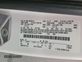 2018 Ford Escape SE z VIN 1FMCU9GDXJUA71940, wystawiony jako Copart lot #55891775 z przebiegiem 117 298 mil mil oraz Tytuł czysty. Historia ofert i sprzedaży dostępna na DreamBid. Obrazek 12.