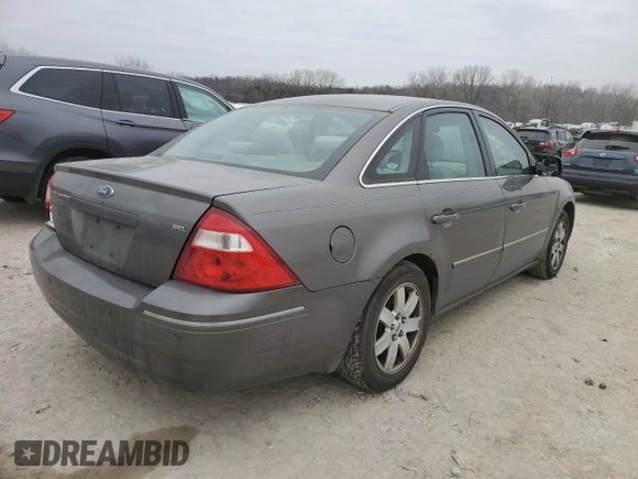 2005 Ford Five Hundred SEL with VIN 1FAHP24185G205163, listed as a Copart auction lot 44597855 with 195,566 mi miles and Salvage Title. Bid and sale history available at carsss.com. Image 3.