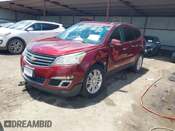 2015 Chevrolet Traverse LT with VIN 1GNKRGKD7FJ366703, listed as a IAAI auction lot 42397942 with 183,557 mi miles and . Bid and sale history available at DreamBid. Image 2.