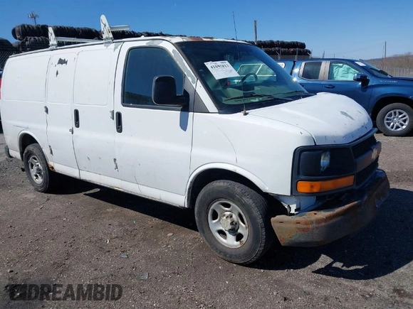 2006 Chevrolet Express Cargo with VIN 1GCFG15XX61261303, listed as a IAAI auction lot 41853813 with 174,363 mi miles and . Bid and sale history available at DreamBid. Image 1.