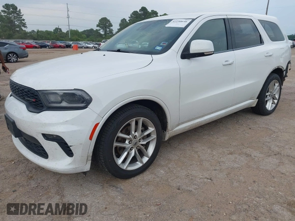 2022 Dodge Durango GT Plus with VIN 1C4RDHDGXNC103143, listed as a IAAI auction lot 42290646 with 109,130 mi miles and . Bid and sale history available at DreamBid. Image 2.
