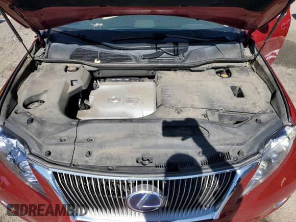 2012 Lexus RX 450h with VIN JTJBC1BA6C2429676, listed as a Copart auction lot 57456675 with 129,737 mi miles and Salvage title. Bid and sale history available at DreamBid. Image 11.