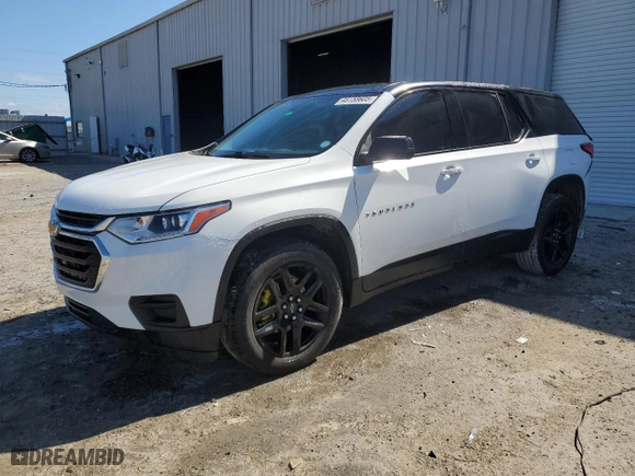 2021 Chevrolet Traverse LS with VIN 1GNERFKWXMJ194463, listed as a Copart auction lot 46158605 with 93,594 mi miles and Non Repairable. Bid and sale history available at carsss.com. Image 1.