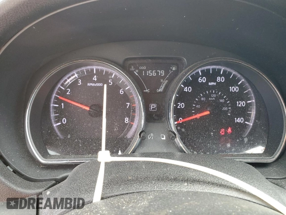 2016 Nissan Versa S with VIN 3N1CN7AP4GL808905, listed as a Copart auction lot 58518875 with 115,679 mi miles and Salvage title. Bid and sale history available at DreamBid. Image 9.